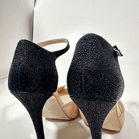 BCBGeneration [ Womens 9 ] Super High‎ Ankle Strap Heels in Nude/ Black - Picture 8 of 15